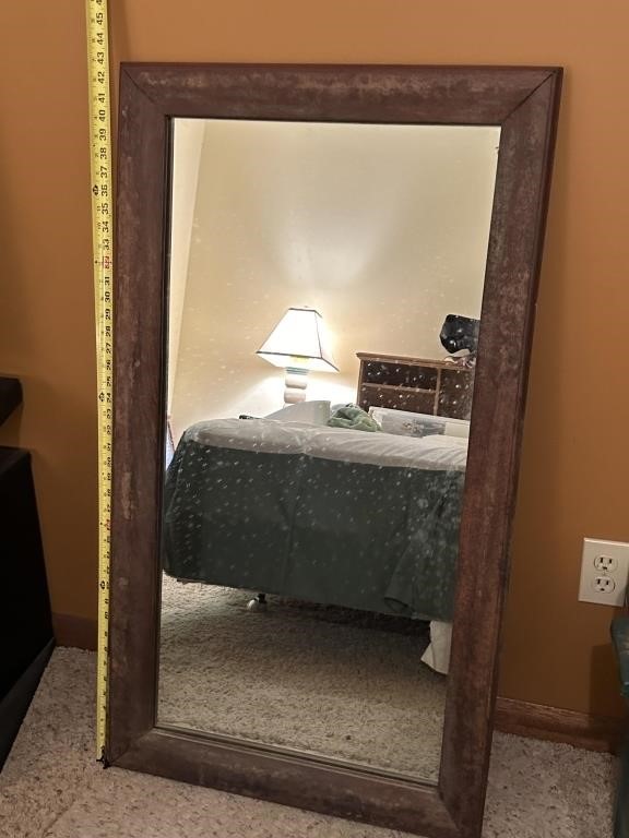 wood framed mirror - very heavy