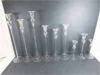 9 pcs glass candles