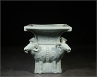 Chinese Celadon Ru Ware Zun Vase