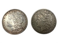 (2) 1901 O VF Morgan Silver dollars