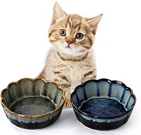 SIDUCAL Ceramic Cat Bowls, 5 Inch Cat Bowls for