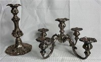 2 Weighted Silver Plated Candelabras