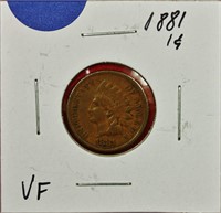 1881 Indian Cent VF