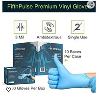 ($25) FifthPulse Blue Disposable Gloves large