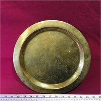 Brass Serving Tray (Vintage)