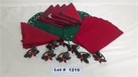 NAPKINS AND HOLIDAY NAPKIN RINGS