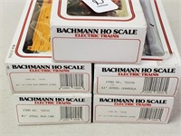 (5) Bachmann HO Scale Train Cars In Boxes