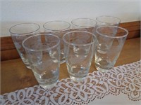 7-Vintage 1950's Libbey Crystal Glasses