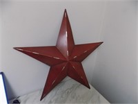 Decorative Metal Star 23" Tall Red