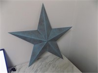Decorative Metal Star Blue 23" Tall