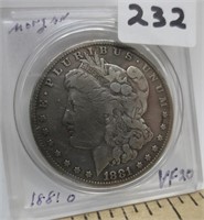 1881-O Morgan silver dollar