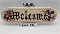 WOODEN WELCOME WALL PLAQUE 19X5