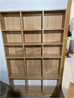 Shelf and rolling cabinet— shelf is approximately