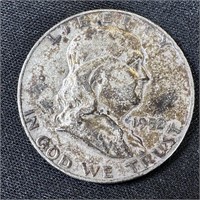 1952-D Franklin Silver Half Dollar