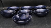 7 Pc. Cobalt Blue Bowls