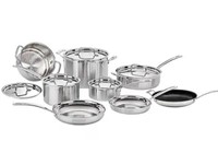 $299 Cuisinart 13 Pc Cookware MultiClad Pro 3 Ply