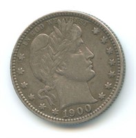 1900 Barber Quarter with Full Liberty and the