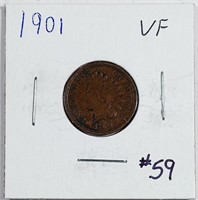 1901  Indian Head Cent   VF