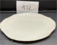 USA Pottery Vintage White Serving Platter