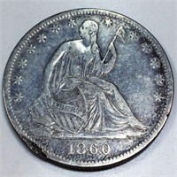 1860-O Seated Liberty Half Dollar High Grade