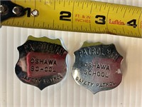 OSHAWA SAFETY PATROL, METAL BADGES