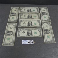 (8) Joseph Barr $1 Bills