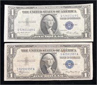 1935 A & 1935 E $1 Silver Certificates