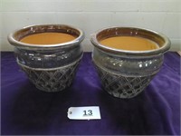 Pair of Pottery Planters