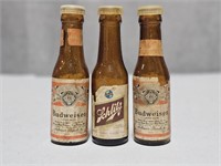 Vintage Budweiser & Schlitz Beer Bottle shakers