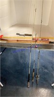 Old fishing poles & ice fishing rods