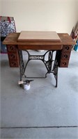 Antique Singer Sewing In Ornate Cabinet Has A New