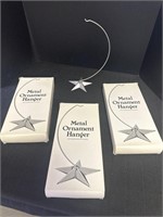 (3) Metal Ornament Hangers, weighted Star base