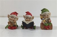 Vintage Homco Porcelain Christmas Elves