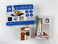 Pet Care: Bark Collar, Cooling Mat, Grooming Set