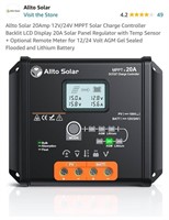 Solar 20Amp 12V/24V MPPT Solar Charge Controller