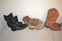 Three Pair of Boots- HH, Nocona, Stewart