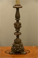 ANTIQUE CARVED & PAINTED PRICKET