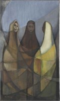 ANGEL MEDINA (1924-2009) THREE VEILED WOMEN
