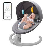 E8683  TEAYINGDE Baby Swing, Remote Control, Gray