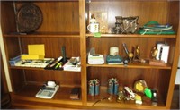 Contents of cabinet, calculator, misc.