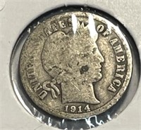 1914 Barber Dime