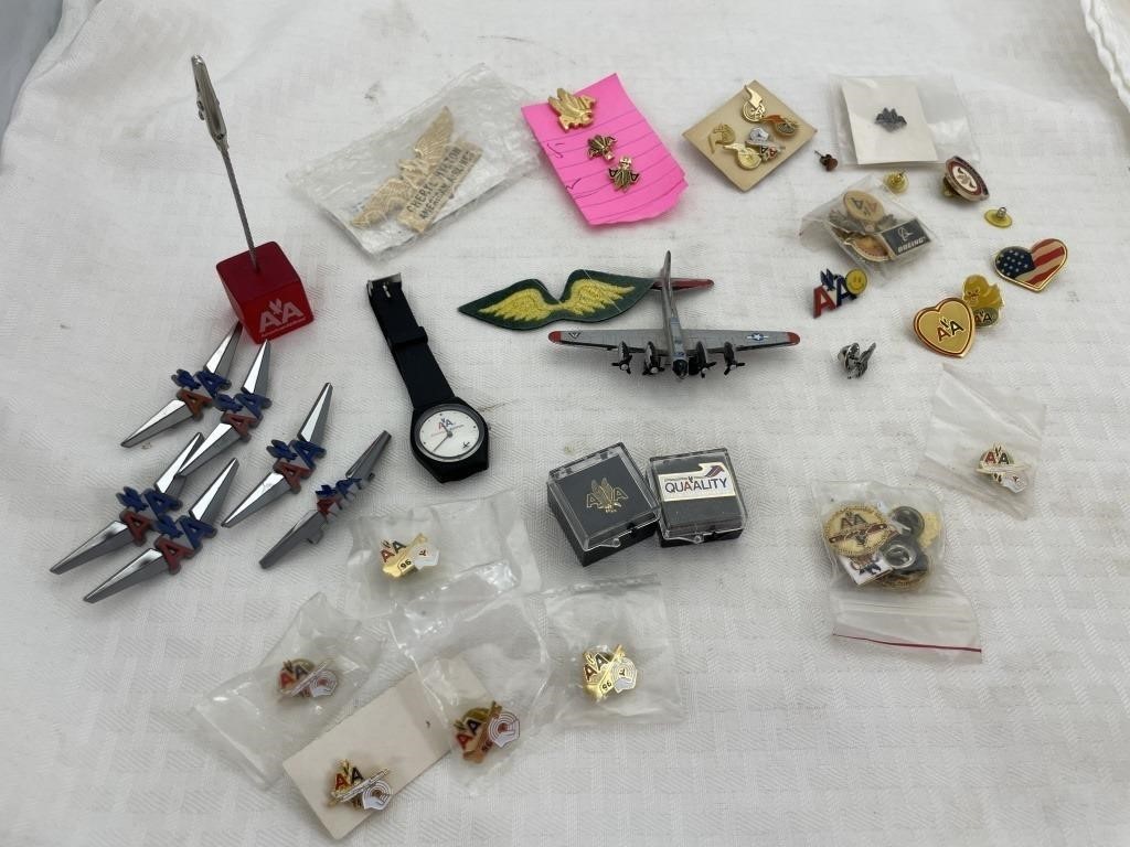 Various Airline Pins & Memorabilia