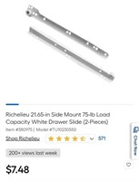 (2) Richelieu 22" Side-Mount Drawer Slides