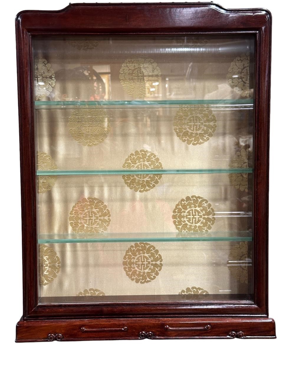 Asian Shadow Box w/ Glass Shelves