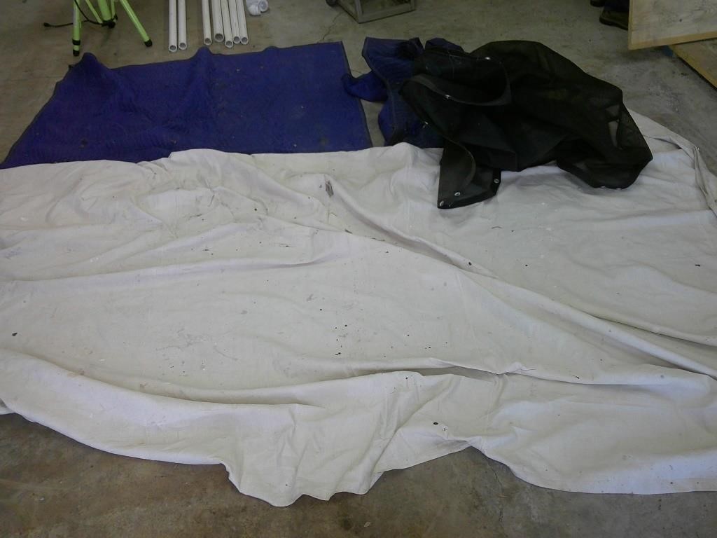 drop cloth and moving blankets