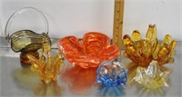 Vintage art glass baskets