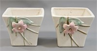 Vtg. McCoy Ceramic Blossom Time Planters