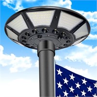 Solar Flag Pole Light 566 LED with DC Charge Port,