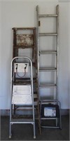Lot #3584 - 12ft aluminum extension ladder,