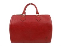 Louis Vuitton Red Epi Speedy Hand Bag
